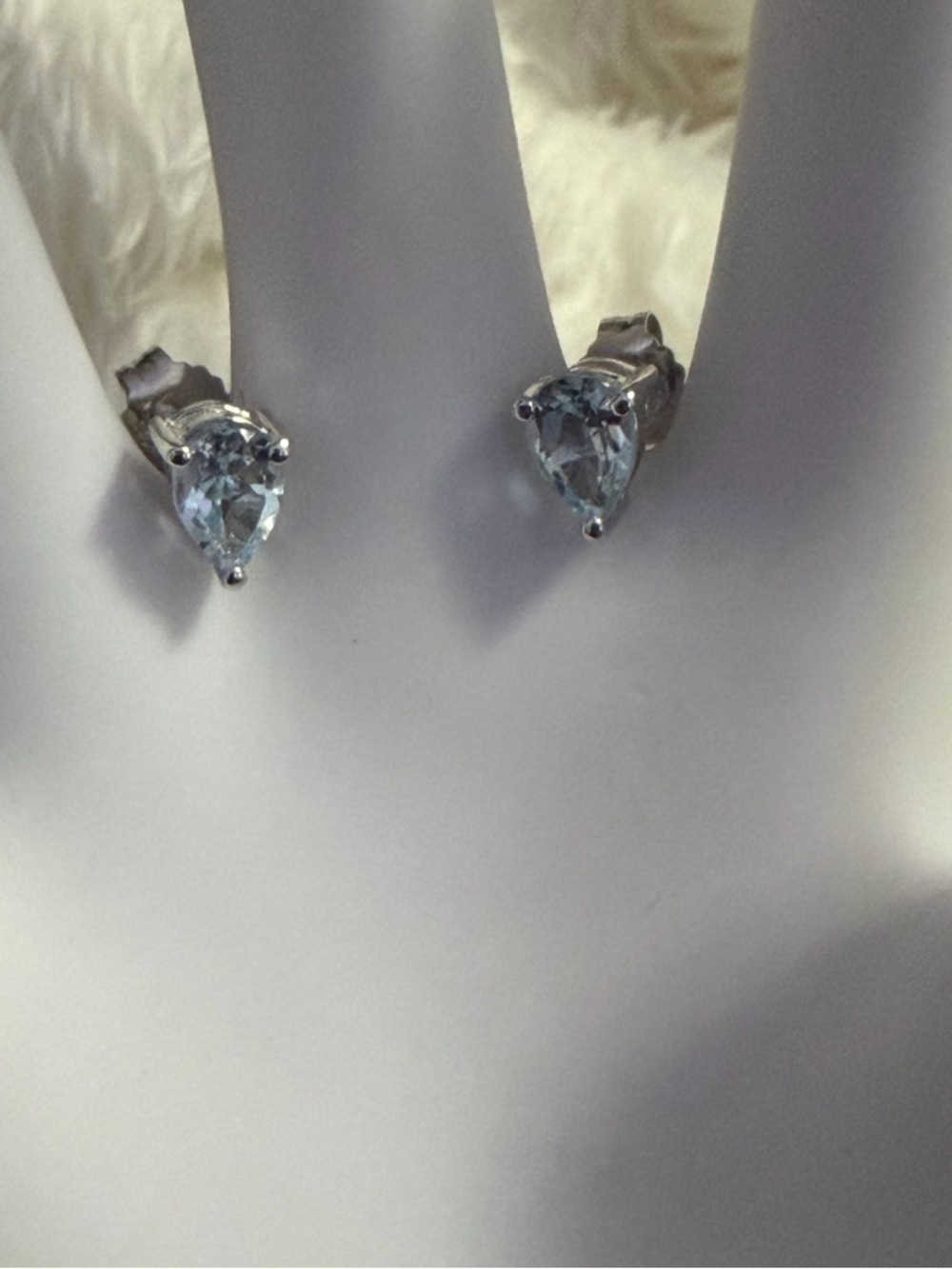 Genuine Blue Topaz Sterling Silver Earrings